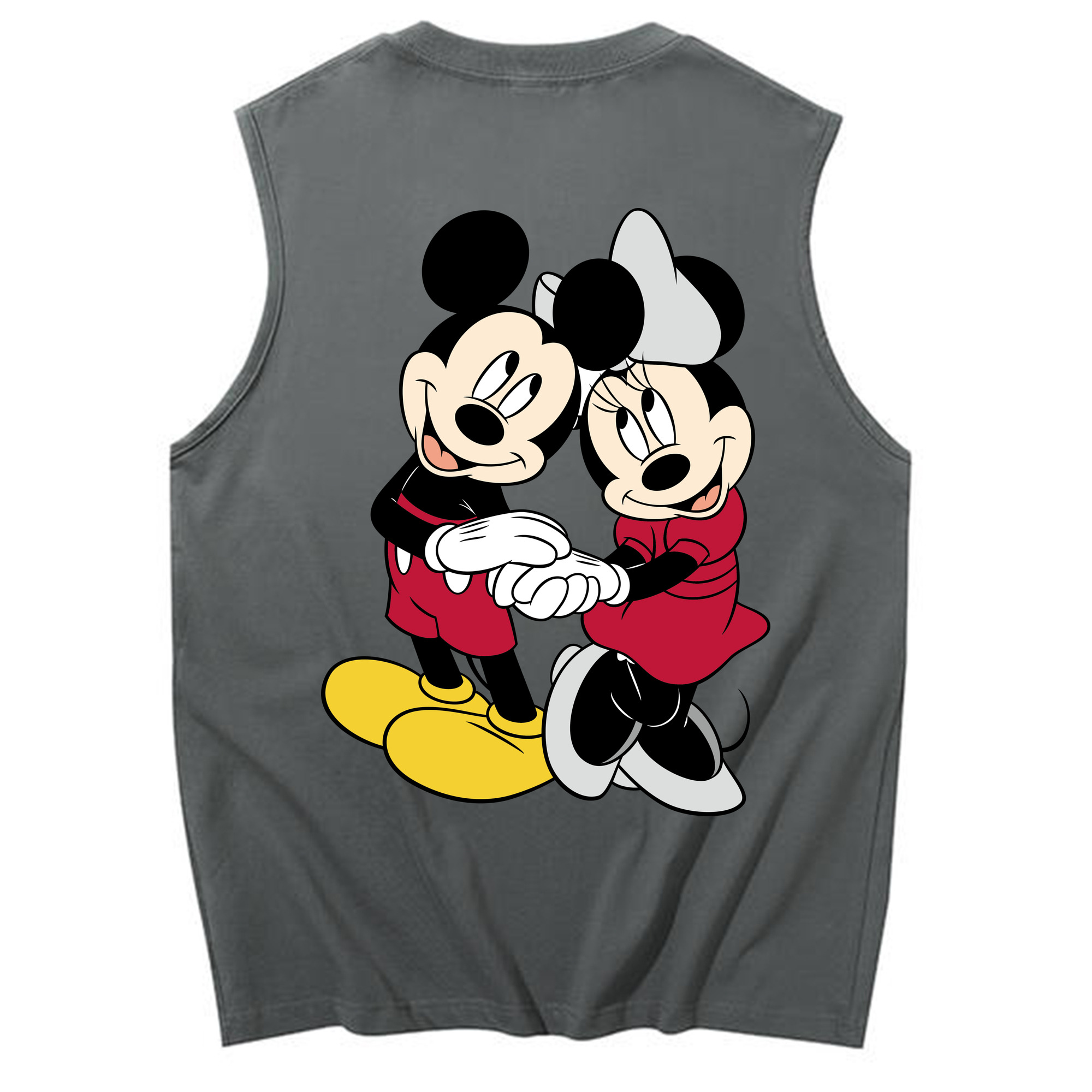 ミッキーマウス Mickey Mouse コットン100％タンクトップ（背面プリント）